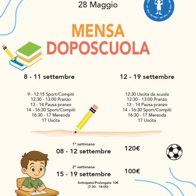 Mensa e doposcuola_settembre_28 maggio